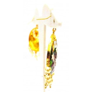 Meenakari Minakari Enamel Jhumka Jhumki Handmade Earrings Jewelry Drop Long AE87
